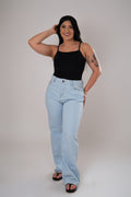 Calça Jeans Wide Leg Clean