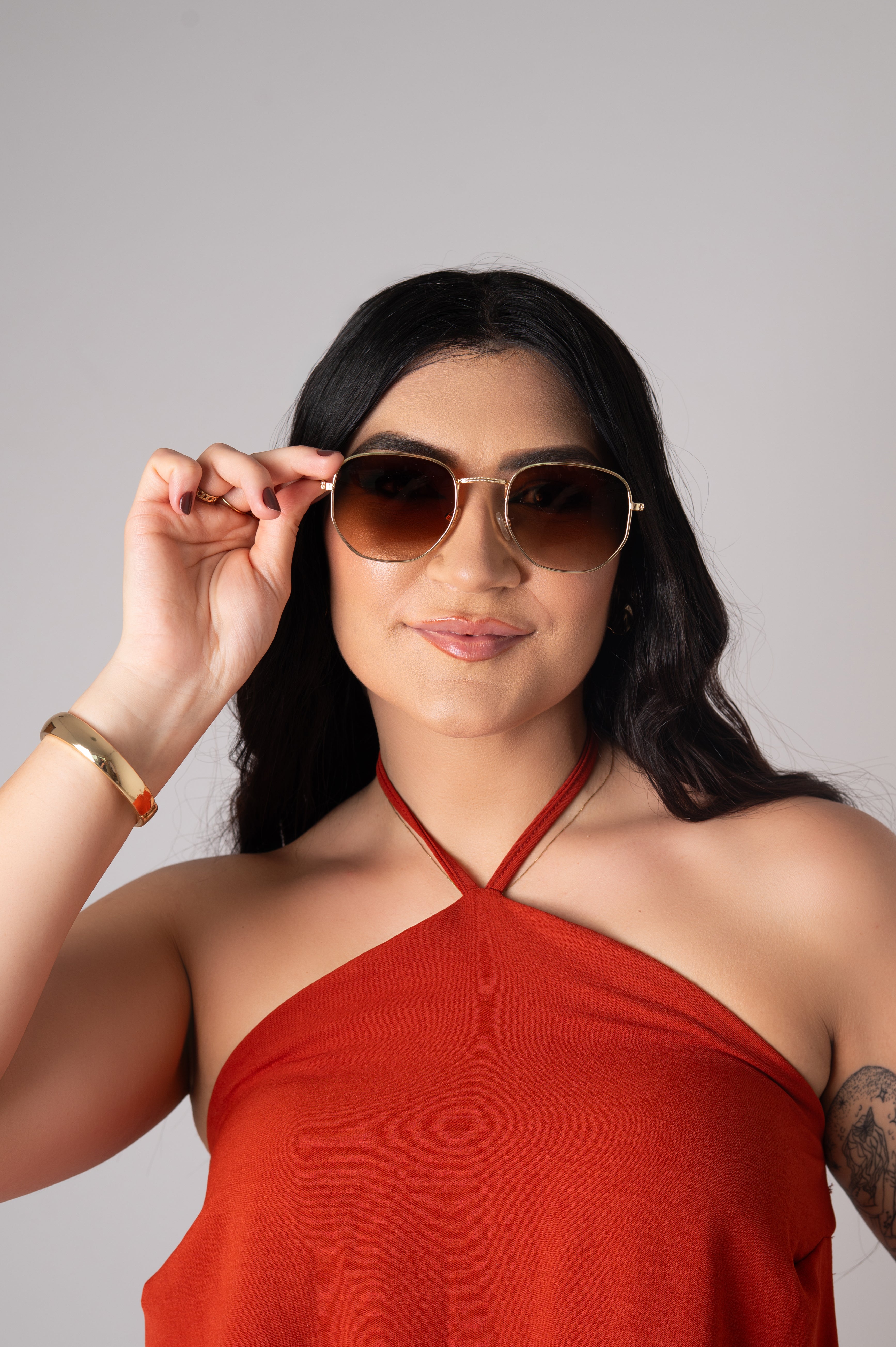 Óculos de Sol Hexagonal