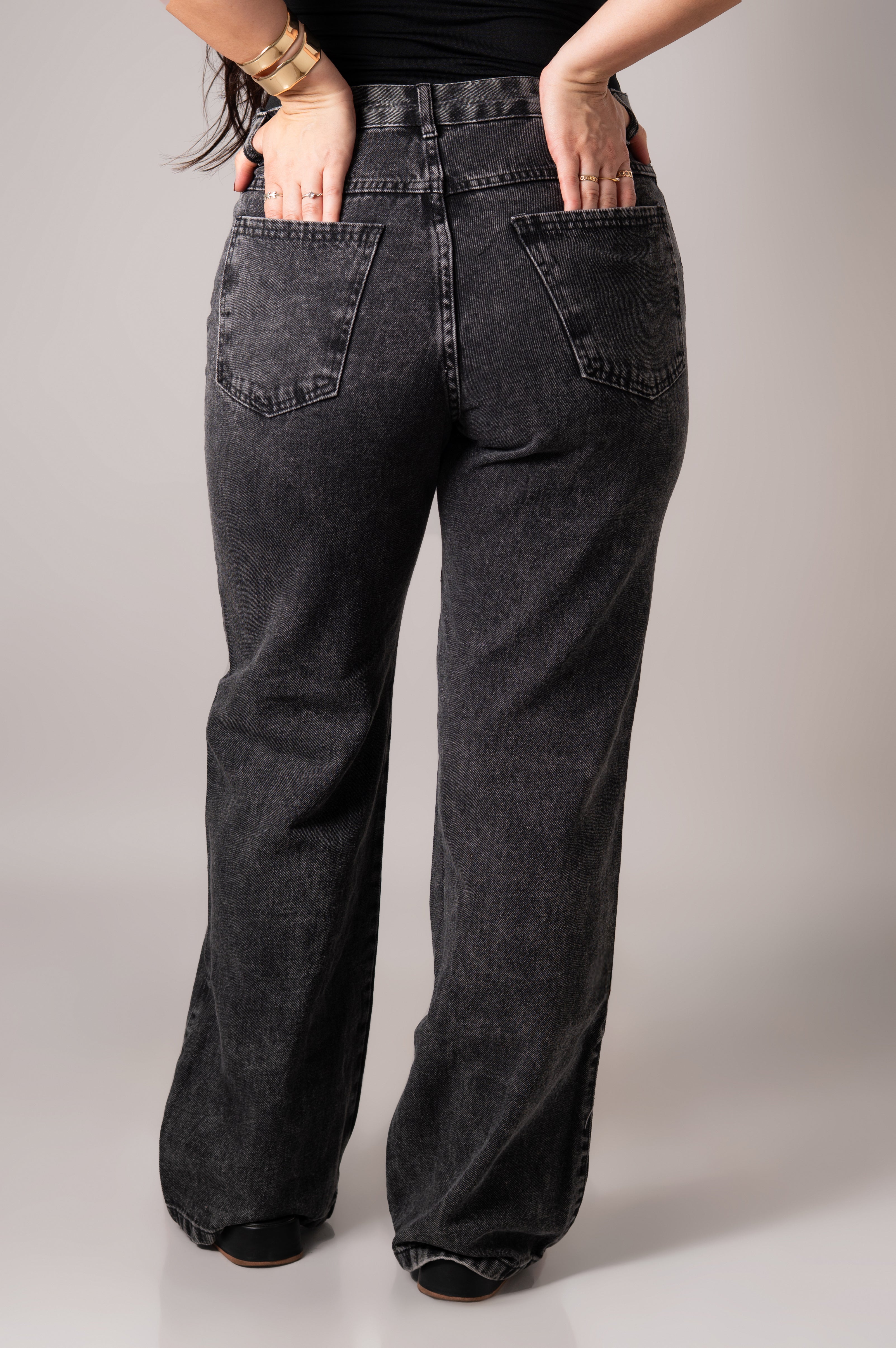 Calça Jeans Wide Leg Dark