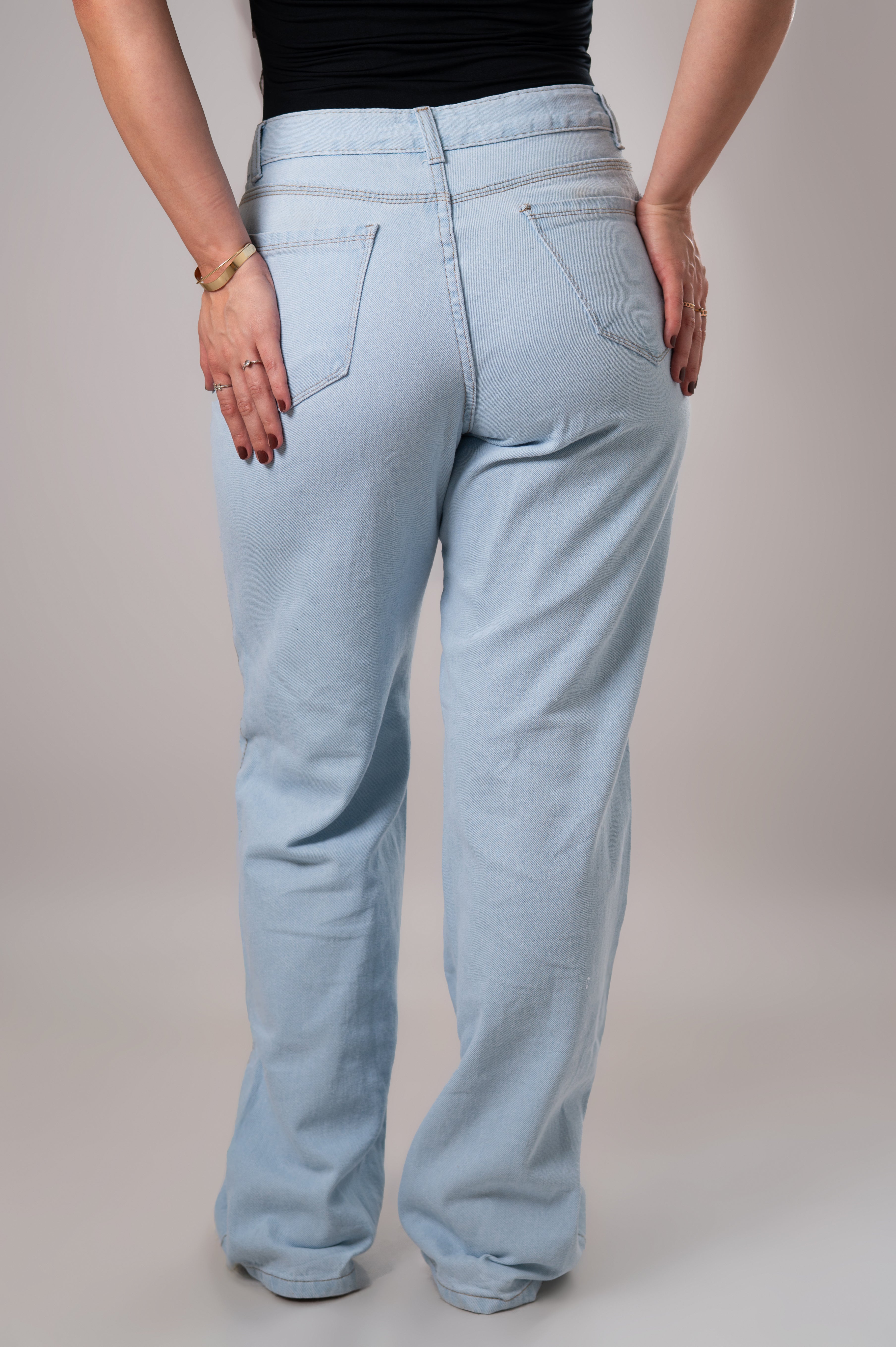 Calça Jeans Wide Leg Clean